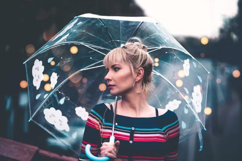 девушка с зонтом